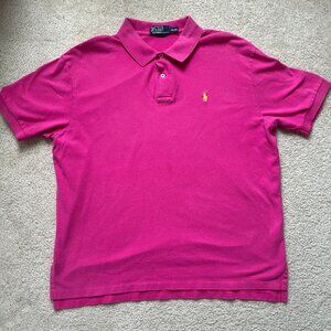 Ralph Lauren Polo Shirt – Pink (Size XL)